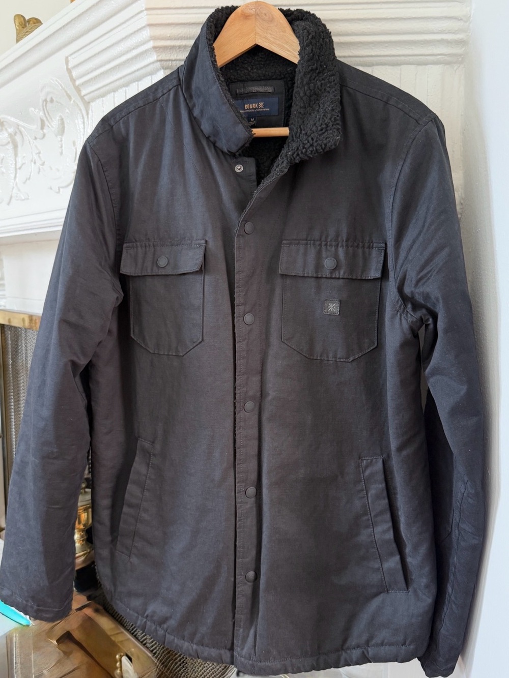 Roark Black Sherpa-Lined Field Jacket